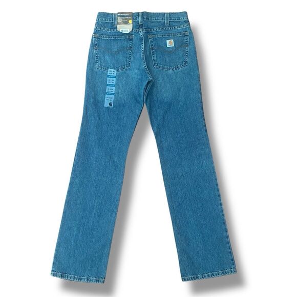 NEW Carhartt B320 990 Men Jeans 33x36 Relaxed Fit Straight Leg Blue Denim Cotton - Picture 2 of 8